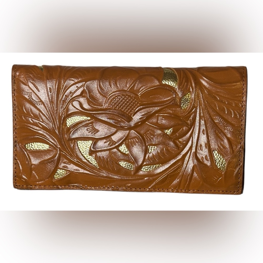 Patricia Nash Evelyn Cutout Leather Tooled Bi-Fold.